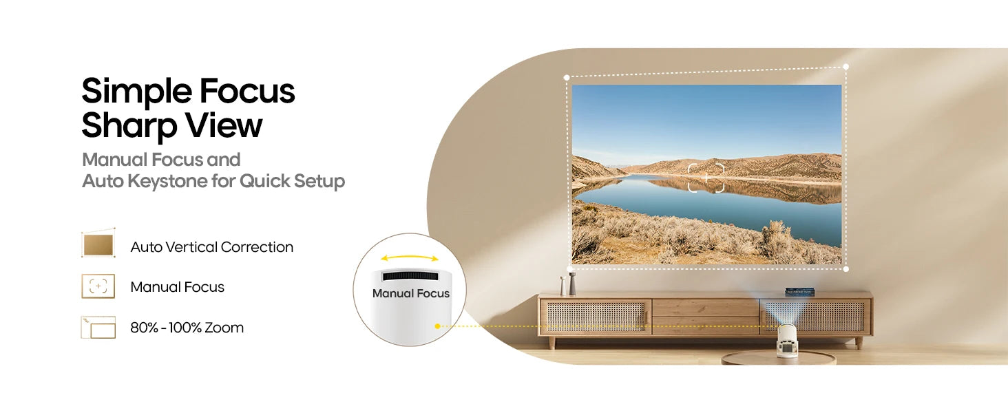 Kompaktowy Projektor Domowy LED HD