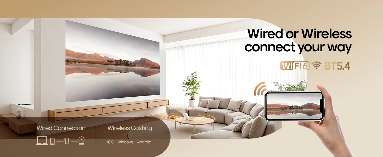 Kompaktowy Projektor Domowy LED HD